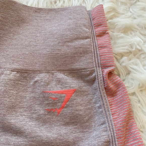 NWT Gymshark Amplify Seamless leggings taupe peach coral Small - Picture 12 of 13